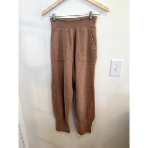 Free People Intimately Waffle Knit Lounge Joggers Dusty Rose Cozy Pants